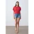 Dames Modal Blend Uitsnijding Crew Neck Blouse