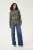 Blouse met lange mouwen Regular fit Black/ElefantS. GraphicFlower