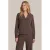 G-maxx gestreepte blouse met strass-steentjes – bruin