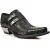 New Rock reliëf Python zwart lederen gesp schoenen-7934-S2