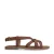 Manfield leren sandalen cognac
