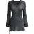 Vintage top met V-hals en lange mouwen