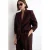 Mango straight regular waist broek donkerrood
