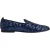 Dolce & Gabbana Blauwe Pailletten Instappers Heren Dresschoenen