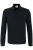 HAKRO Poloshirt lange mouw zwart, Effen