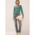 Cecil Dames Shirt met lange mouwen en V-hals in Groen