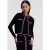 Karl Lagerfeld Textured Classic Knit Cardigan Black/iris Orchid