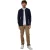 Threadbare Gebreid herenvest met ritssluiting aan de voorkant (Marine)