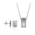Orphelia Dames 925 Sterlingsilveren Set: Ketting-Hanger + Oorbellen – Zilver SET-5913