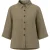 Linnen blouse met knoopsluiting en 3/4 mouwen