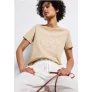 Street One Dames Shirt met tekst kunstwerk in Beige