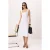 TRENDYOLMİLLA Dames Wit Effen Midi Mouwloos Bodycon Jurken