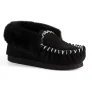Aus Wooli “Waterloo” Australia Hand Stitched Womens Sheepskin Moccasin, Zwart