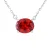 Solitaire ketting zirkoniumoxide rode passie 925