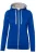 HAKRO Dames Jas met capuchon blauw, Effen