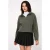 Ontspannen Fit Crop Sweater met Ritskraag