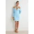 TRENDYOLMİLLA Dames Turquoise Effen Kort / Mini Lang Stijlvol/Avond Bodycon Jurken