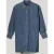 Summum Woman Denim Shirt Dress Light Cotton Twill Bleached Denim