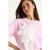 Bloemenprint T-shirt met ronde hals en accessoire-detail