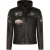 Leren heren bikerjack met capuchon, Detroit