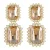 Club Manhattan oorbellen Dangling Ruby goudkleurig