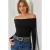 Strapless Getailleerde Lange Mouwen Blouse