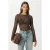Kant Crew Neck Lange Mouwen Blouse