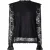 Pieces Damesblouse met hoge hals en kanten versiering, normale pasvorm (Zwart)