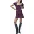 French Connection Yule Velvet Fit And Flare Dress Rich Fig