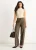 Marl Grey Broek met elastische tailleband en trekkoord