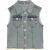 DAILY 7 Zomer gilet meisjes medium denim aop