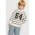 Mango Kids gestreepte sweater – wit