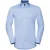 Russell Collection Herenhemd met lange mouwen en contrasterende visgraatmotief (Lichtblauw/Middenblauw/Bright Navy)