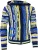 Carlo Colucci Gebreid vest ‘Castaldo’  navy / geel / groen / wit