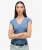 Athletic Essentials top met V-hals en Kanten Rand Blauw
