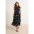 TRENDYOLMİLLA Dames Zwart Stippen Midi Mouwloos Skater Jurken