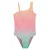 WE Fashion one shoulder bikini oranje/roze/groen