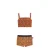 Just Beach crop bikini Zanzibar oranje/zwart