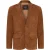 Heren Tan Slim Goat Suede Italiaanse Blazer Jas-Somero