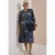 Midi-jurk met split in de hals en patchwork-print