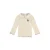 Babyface rechtvallende longsleeve met ruches en print – crème