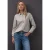 Street One Dames Gestreepte zakelijke blouse in Beige