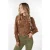 EsQualo Blouse Gathered Cuffs Wild Skins Print