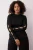 Trendyol Curve Dames Zwart Effen Lang Getailleerd Grote maten Blouses