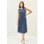 Cecil Dames Jersey jurk met minimale print in Blauw