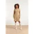 Smashed Lemon 23606 casual gebreide jurk met chique kraag |