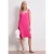 Street One Dames Knielange jurk met gerimpelde bandjes in Pink