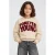 Cars sweater met tekstprint – beige/donkerrood