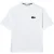 Lacoste Unisex T-shirt voor volwassenen met geborduurd logo en losse pasvorm (Wit)