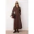 Trendyol Modest Dames Bruin Effen Maxi Lang Casual A-lijn Modest Jurken